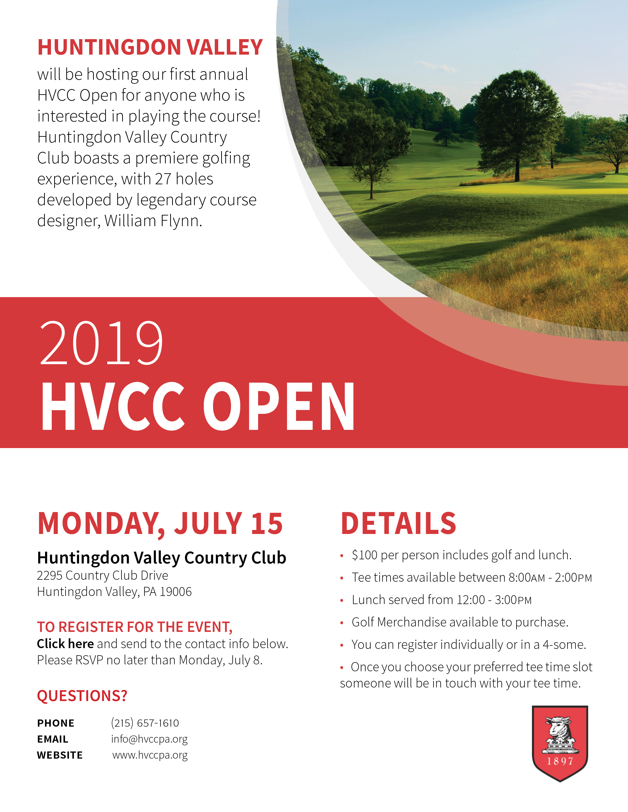 Huntingdon Valley Country Club HVCC Open